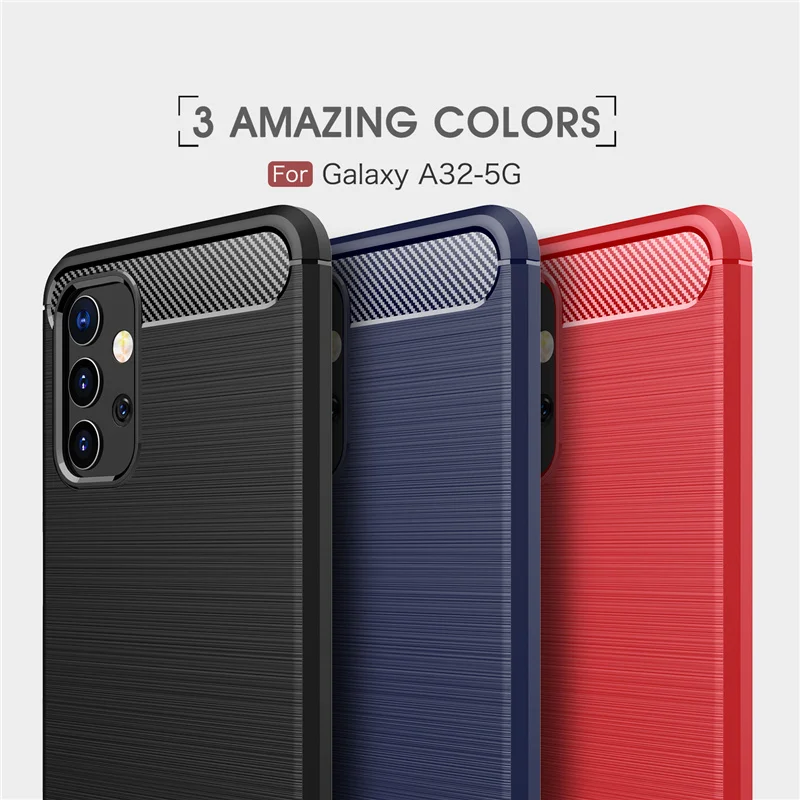 

Shockproof Soft TPU Brushed Back Cover for Samsung Galaxy A31 A41 A71 A51 A12 A02S A32 Mobile Phone Case