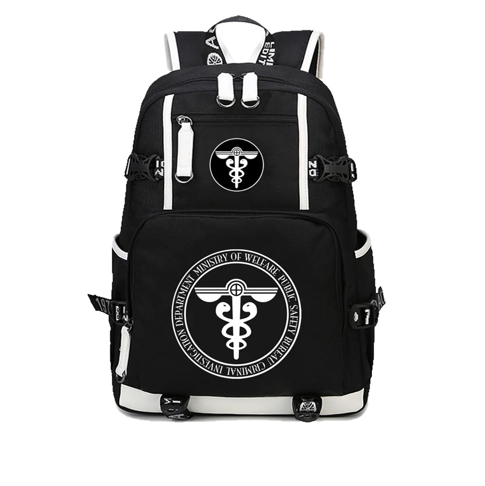 

anime PSYCHO PASS Backpack Students bookbag Schoolbag Casual Shoulder Bags Cartoon Canvas Rucksack Daypack