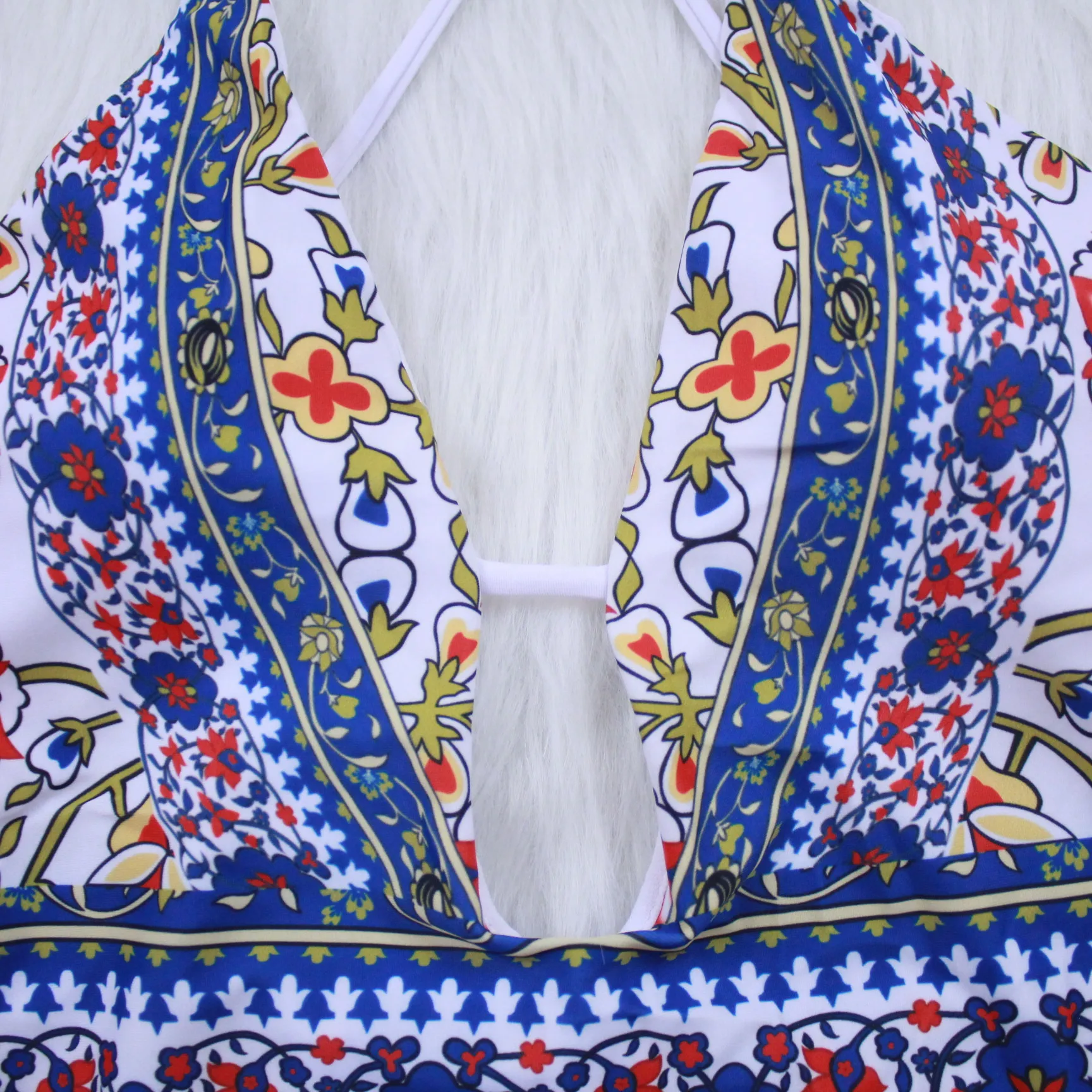 

DAFIFY 2021 New One-piece Swimsuit with Bandage Printing Backless Sexy Swimsuit Best-selling