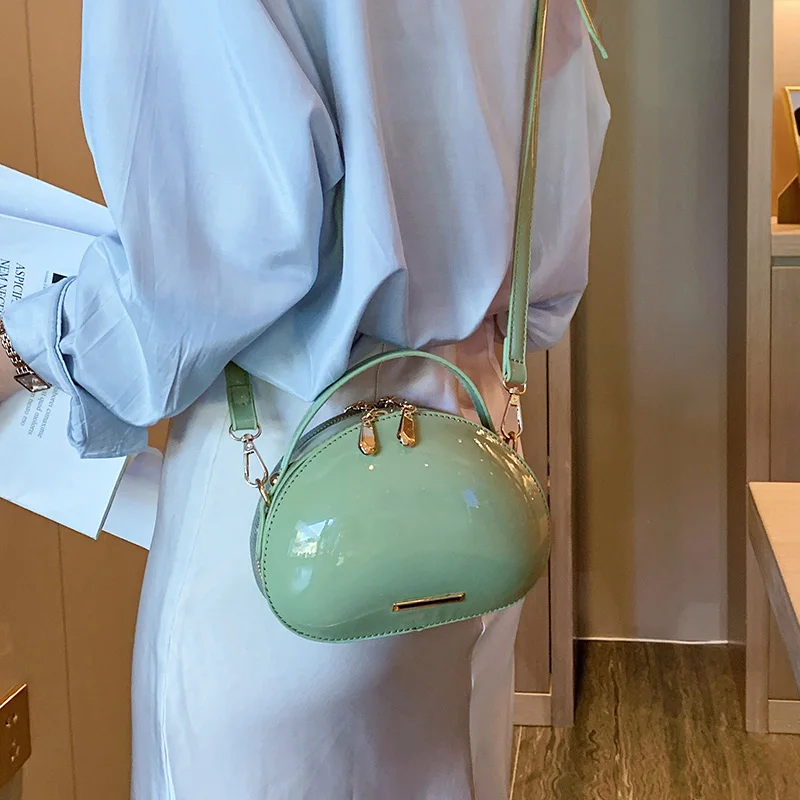 Сумка на плечо женская из лакированной кожи Роскошный дизайнерский миниатюрный