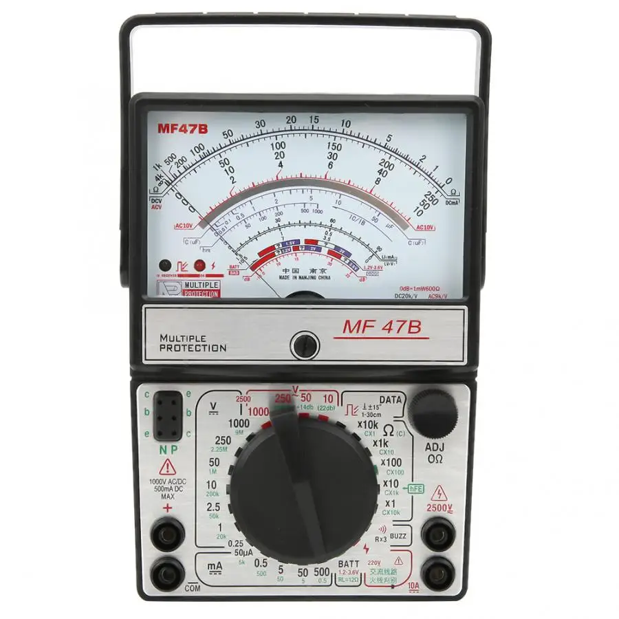 Многофункциональный мультиметр MF47B цифровой экран измеритель напряжения и