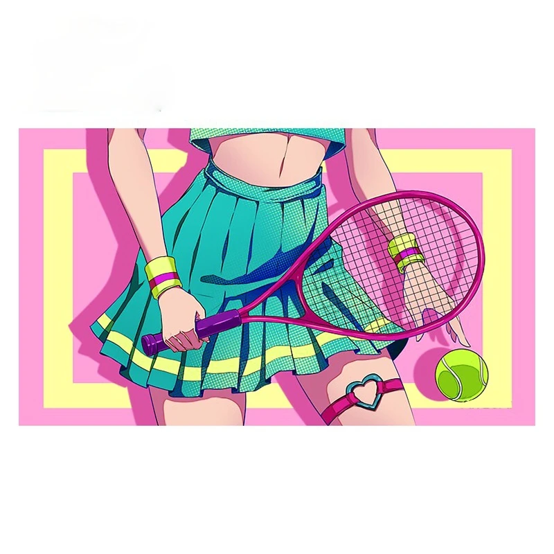 Смешная карикатурная спортивная девушка Аниме автомобильные наклейки Творческие декали Солнцезащитная графика Виниловые обмотки Аксессуары.