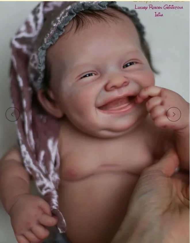 NPK 19 дюймов reborn baby girl кукольный комплект осень всего тела мягкого силикона