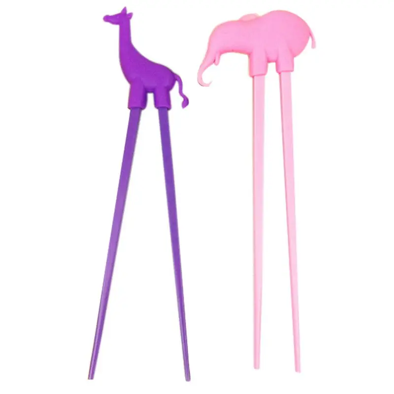 2 пары палочек для суши Детские Мультяшные палочки еды простые в использовании