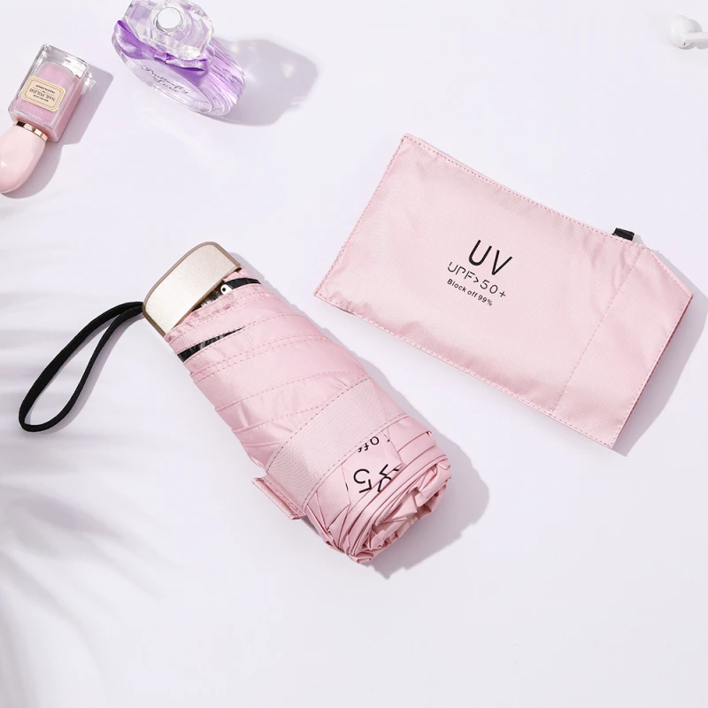 

Карманный мини-зонтик от солнца женский ульсветильник маленький женский солнцезащитный зонтик защита от ультрафиолета дождь женский Ombrello ...