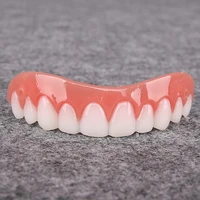 upper false teeth silicone fake teeth simulation braces whiten brush dental bleaching tool oral hygiene care artificial braces