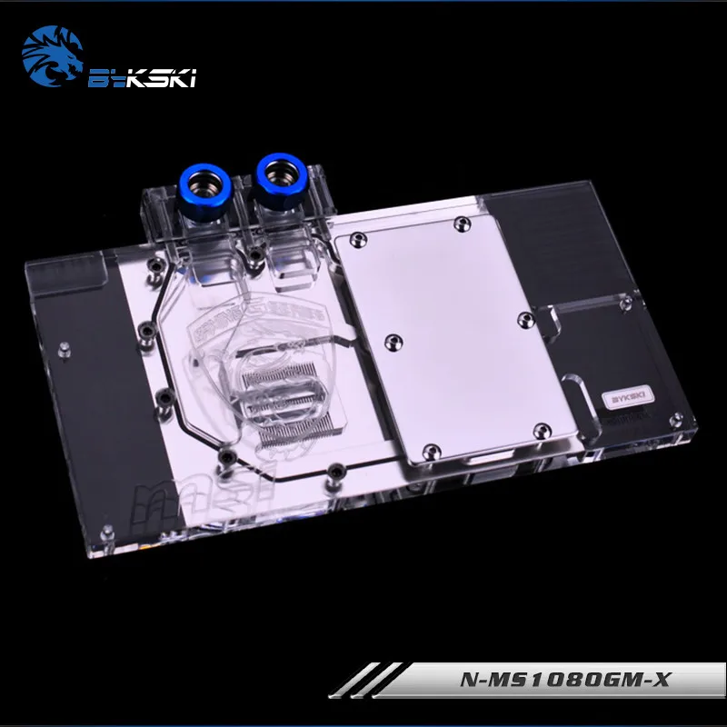 Водяной блок Bykski с полным покрытием графического процессора для MSI GTX1080 GTX1070 GTX1060