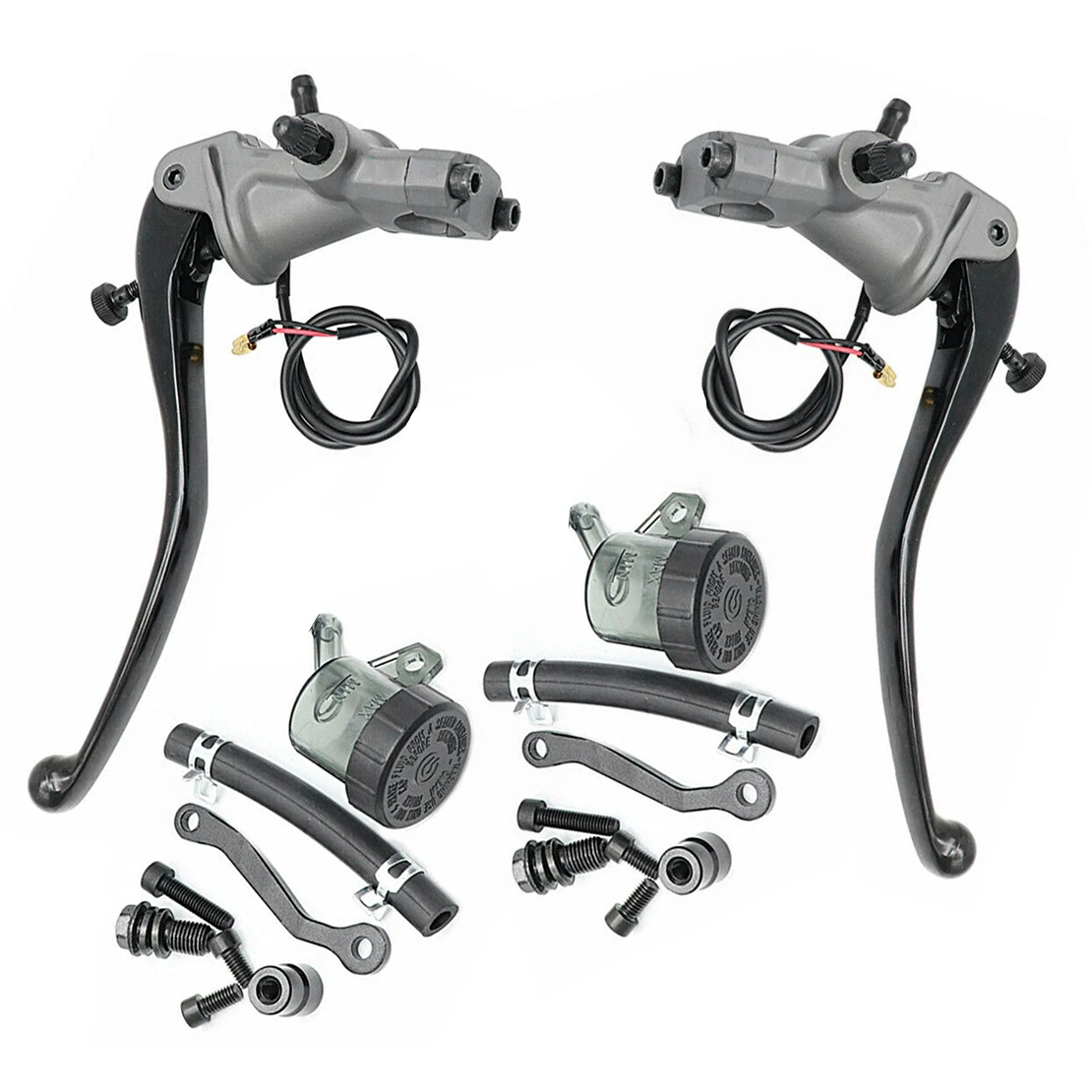 

Универсальные серые 19RCS тормозные муфты главные насосы цилиндры подходят для мотоцикла с рулем 22 мм алюминиевый сплав 1 пара