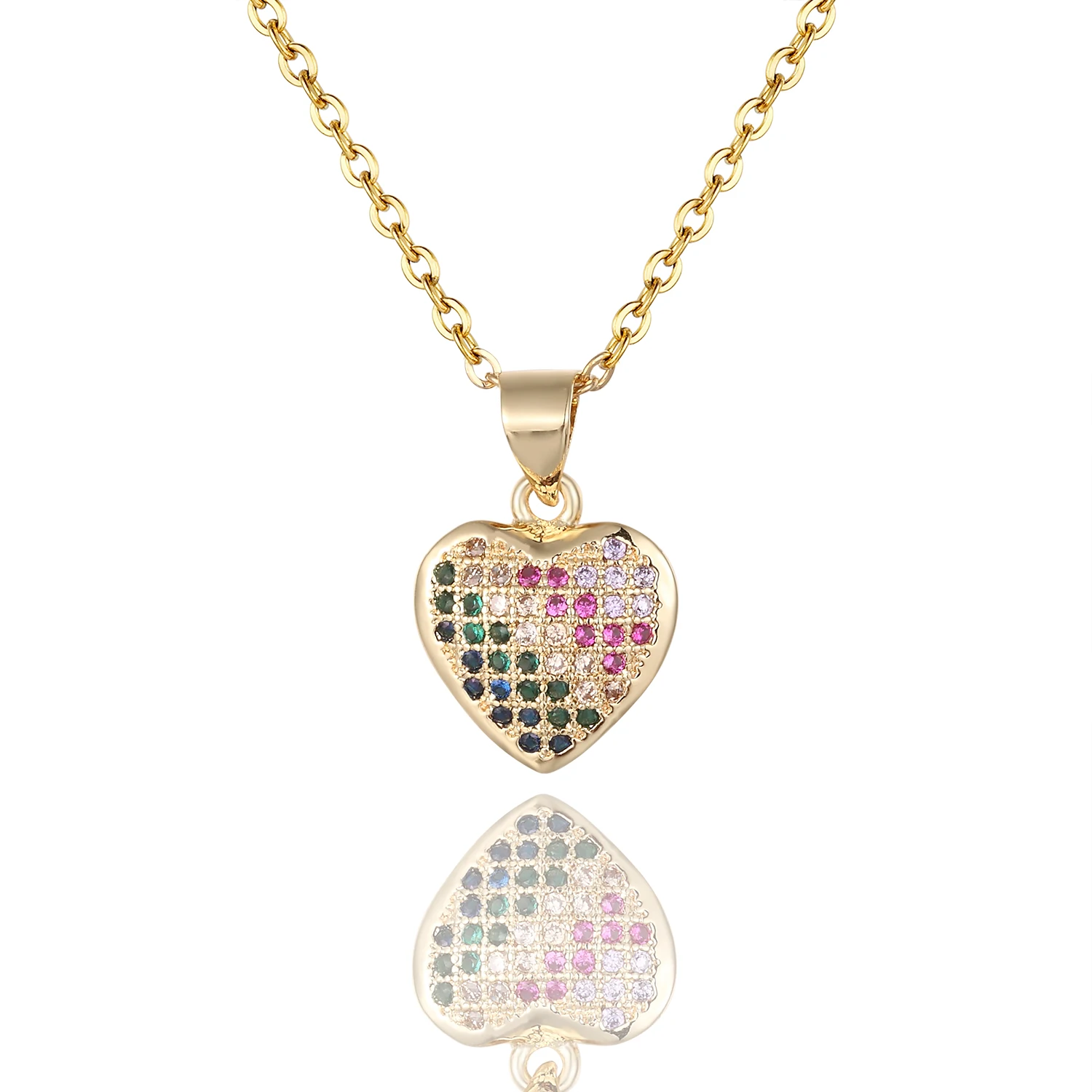 

Lucky Collares Bijoux Femme Hamsa Hand Initial Necklace For Women With Wish Card Gold White Color Link Chain Fashion Jewelry