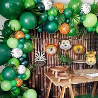 jungle animal balloon garland arch kit safari party supplies birthday party decoration kids baby shower latex ballon chain set