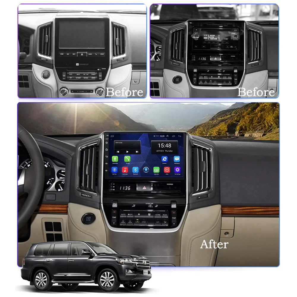 4G автомобильное радио для Toyota Land Cruiser 2016 2017 gps навигация Авто Радио Android 8 0 Зеркало