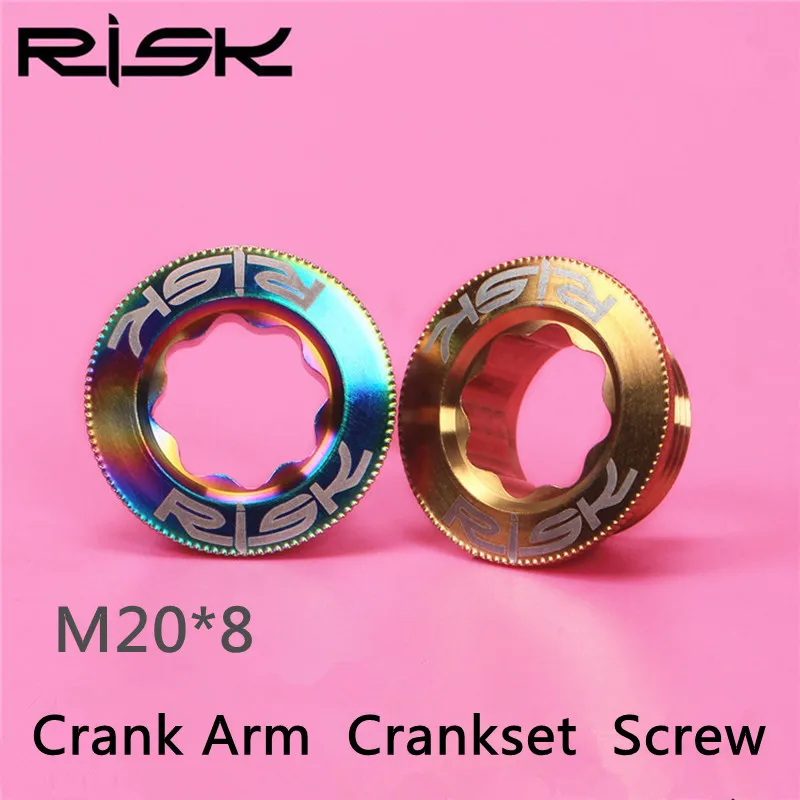 RISK 1 шт. M20 * 8 мм велосипедные болты TC4 титановый сплав горный велосипед Нижний