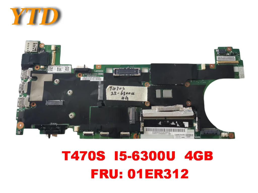 

Оригинальная материнская плата для ноутбука Lenovo T470S, модель T470S I5-6300U 4 Гб, FRU 01ER312, протестирована, хорошая Бесплатная доставка