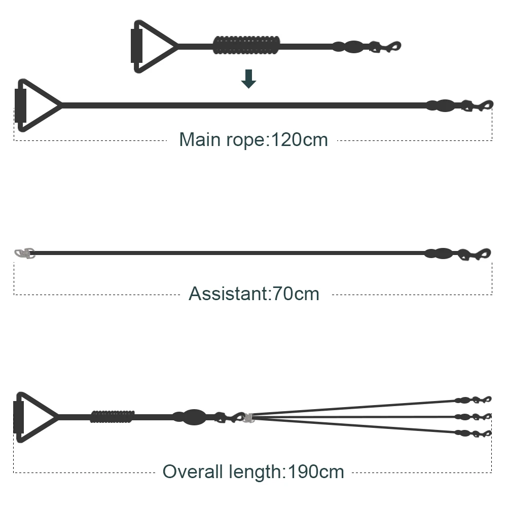 Поводок для собак съемный поводок нейлоновый Круглый двойной поводки длинный