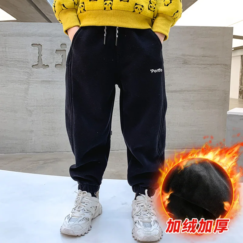

Casual Thicken Spring Autumn Trousers Pants Warm For Girls Boys Children Kids Clothing Teenagers High Quality