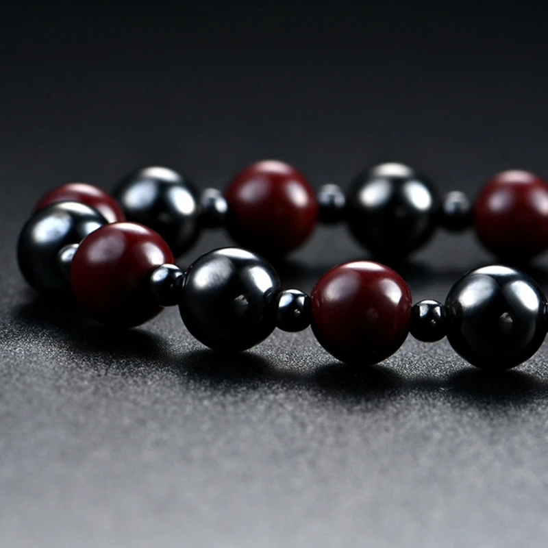 

Hematite Necklace With Magnetic Therapy Black Red Health Women Men Jewelry Beads