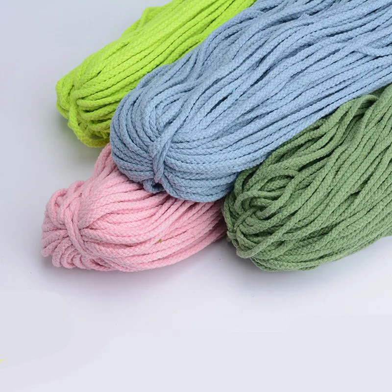 5 мм 80 м/рулон веревка из натурального хлопка ручная работа хлопок витой шнур для