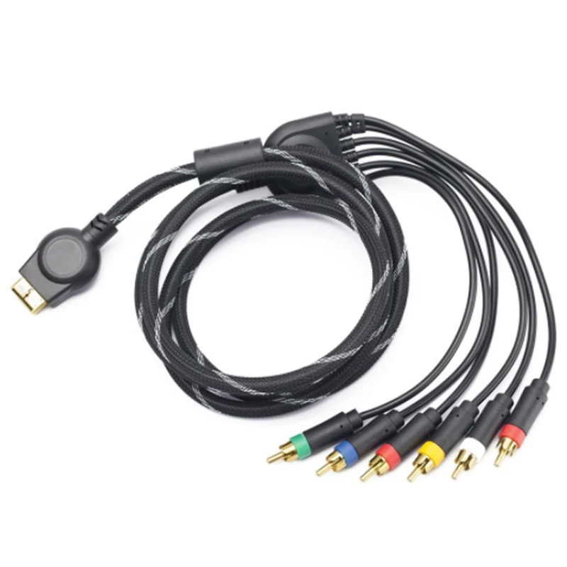 Suitable for PS2/PS3 Component Cable 1.8M Suitable for PS 2/3 High Resolution Game Cable Accessories