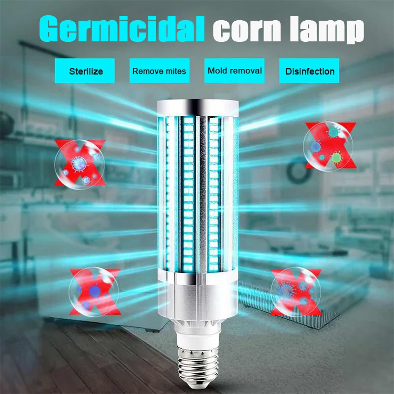 2020 новейший 60 вт уф бактерицидный светильник Led UVC лампа E27 бактерицидная с