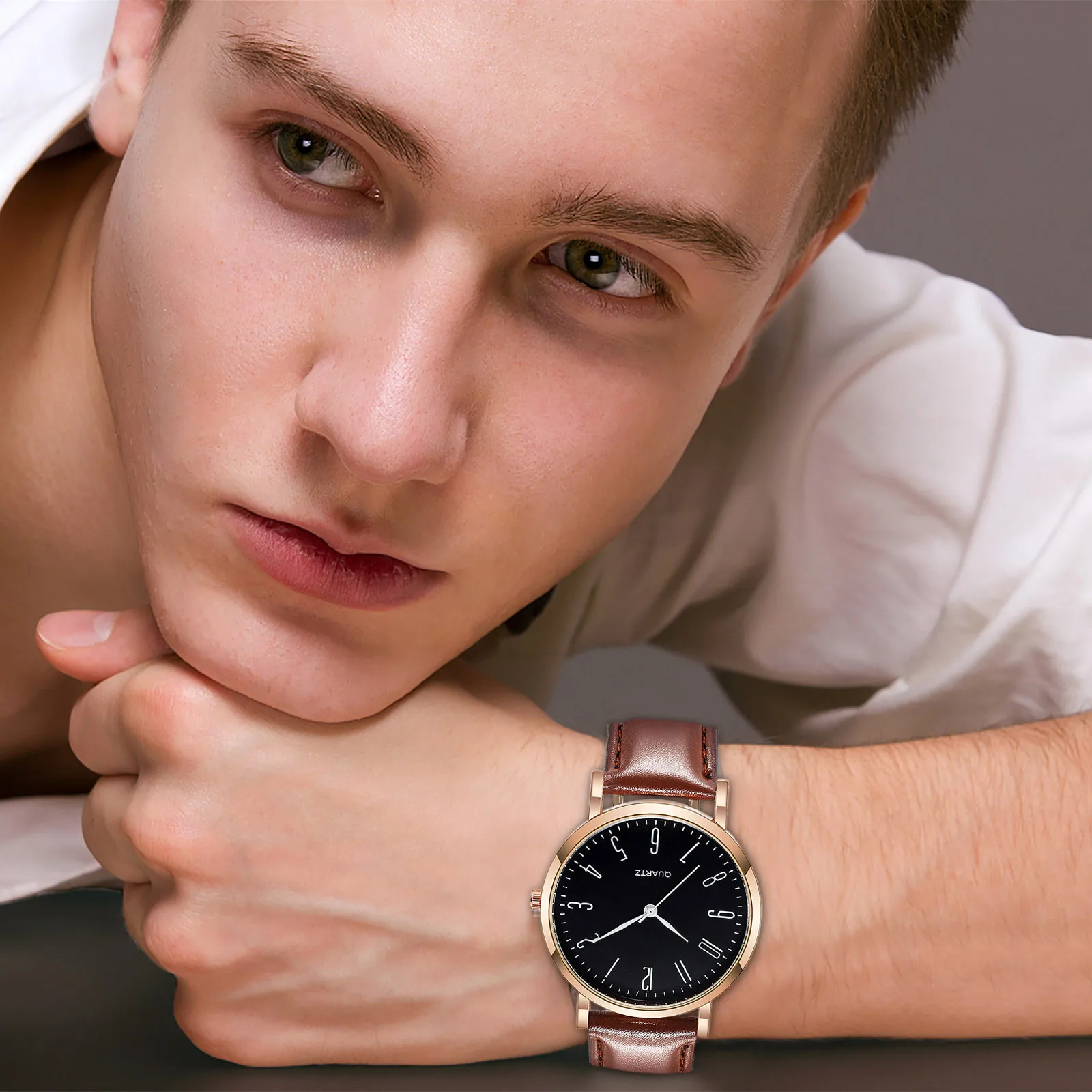 

DDLuxury Quartz Watches Mens Casual Business Belt Men's Watch Quartz Watch Free Shippin