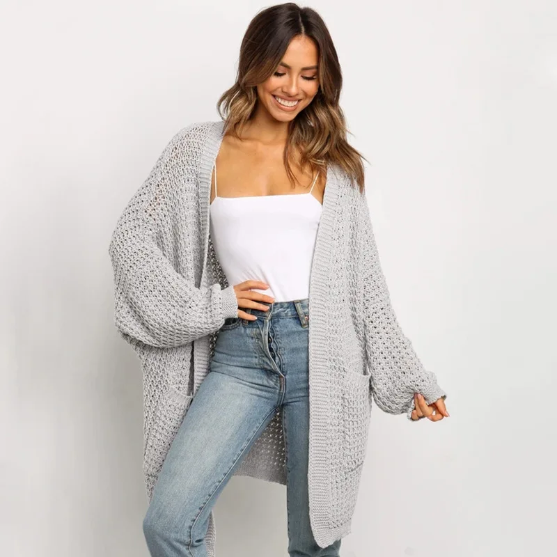 Женский кардиган Donsignet Осень зима 2021 новый длинный свитер Женская свободная