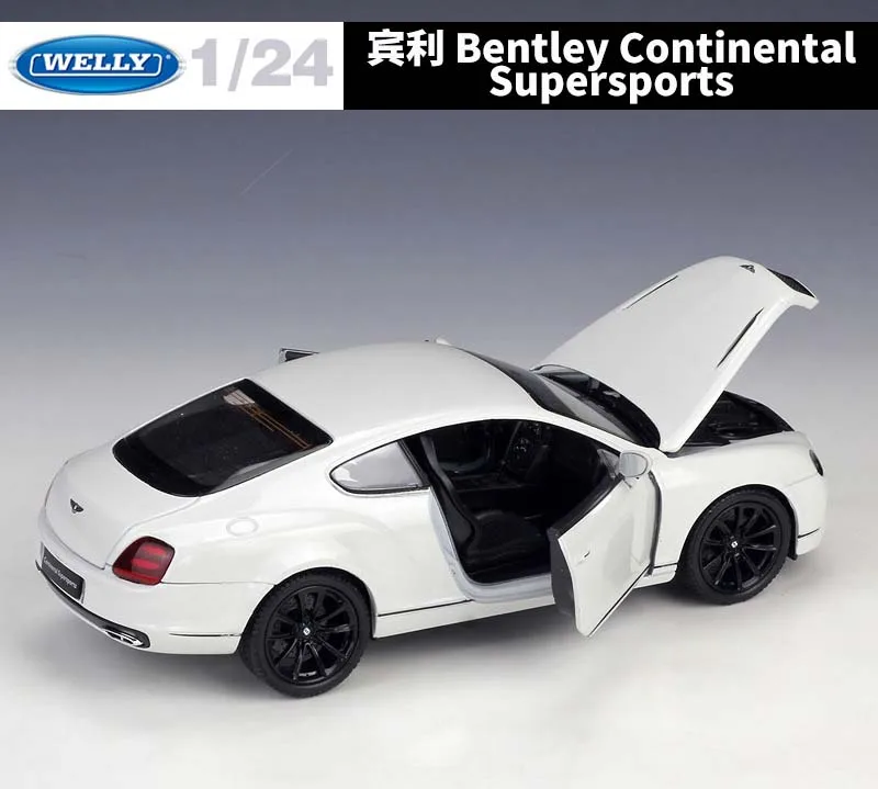 WELLY литая в масштабе 1:24 машинка Классическая Bentley Continental Supersports металлическая