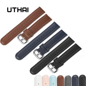 Ремешок для умных часов UTHAI P22, из натуральной кожи, 20 мм, для Samsung Galaxy Watch Active 2, 40 мм, 44 мм, ширина браслета 20 мм