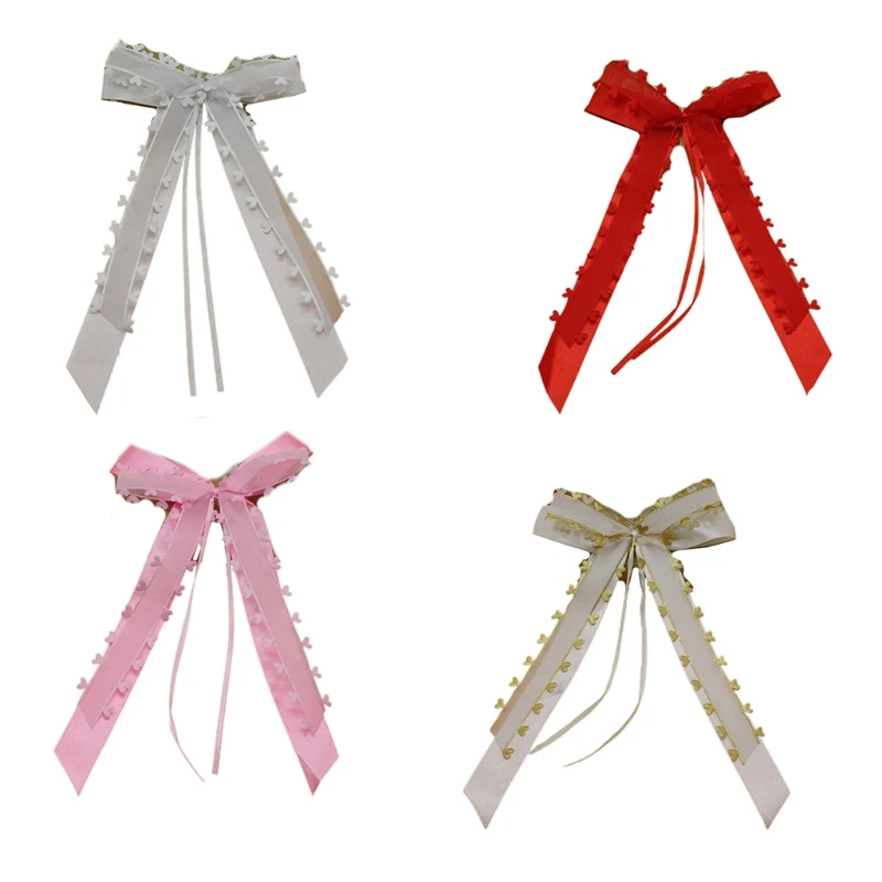 

Car Bows Wedding High Quality Antenna Bows White with Tassel Car Decoration