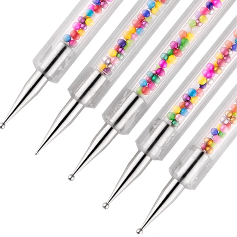 

Nail Art Pen Pedicure Crystals Silicone Manicure Nail Point Drill Pen Beauty Tools Drawing Polish Rhinestones Picker Pen