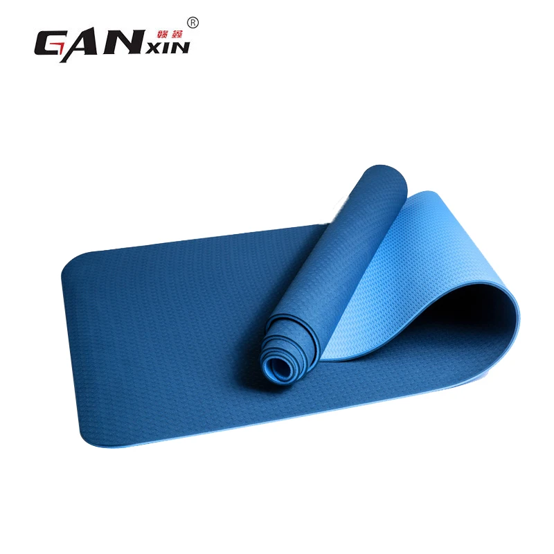 Коврик для йоги 6 мм TPE коврик с позиционной линией нескользящий начинающих