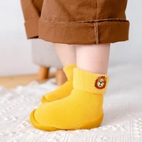 2020 winter new products childrens sock shoes lamb wool snow socks shoes baby embroidery socks toddler first walkers