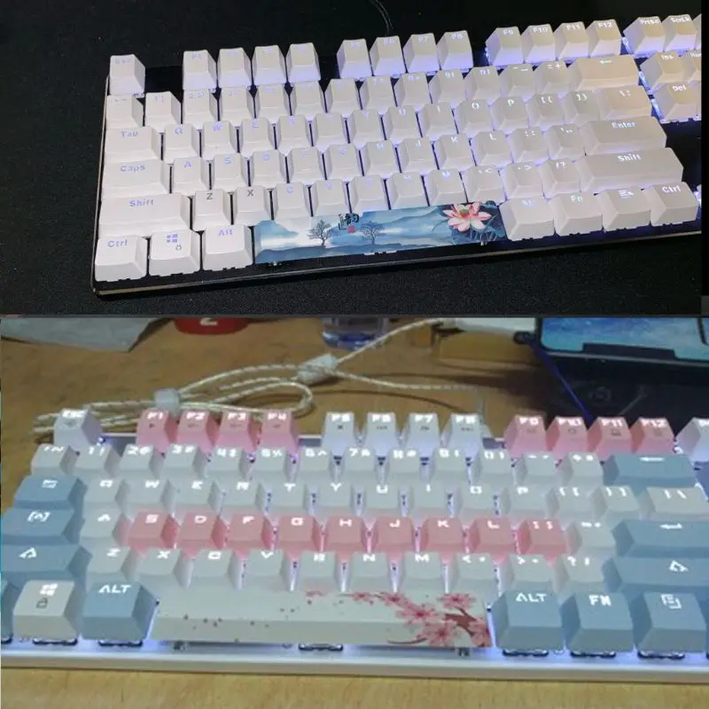 Запасная крышка для клавиатуры SpaceBar PBT с пятью боковыми чернилами ПОДБИТАЯ
