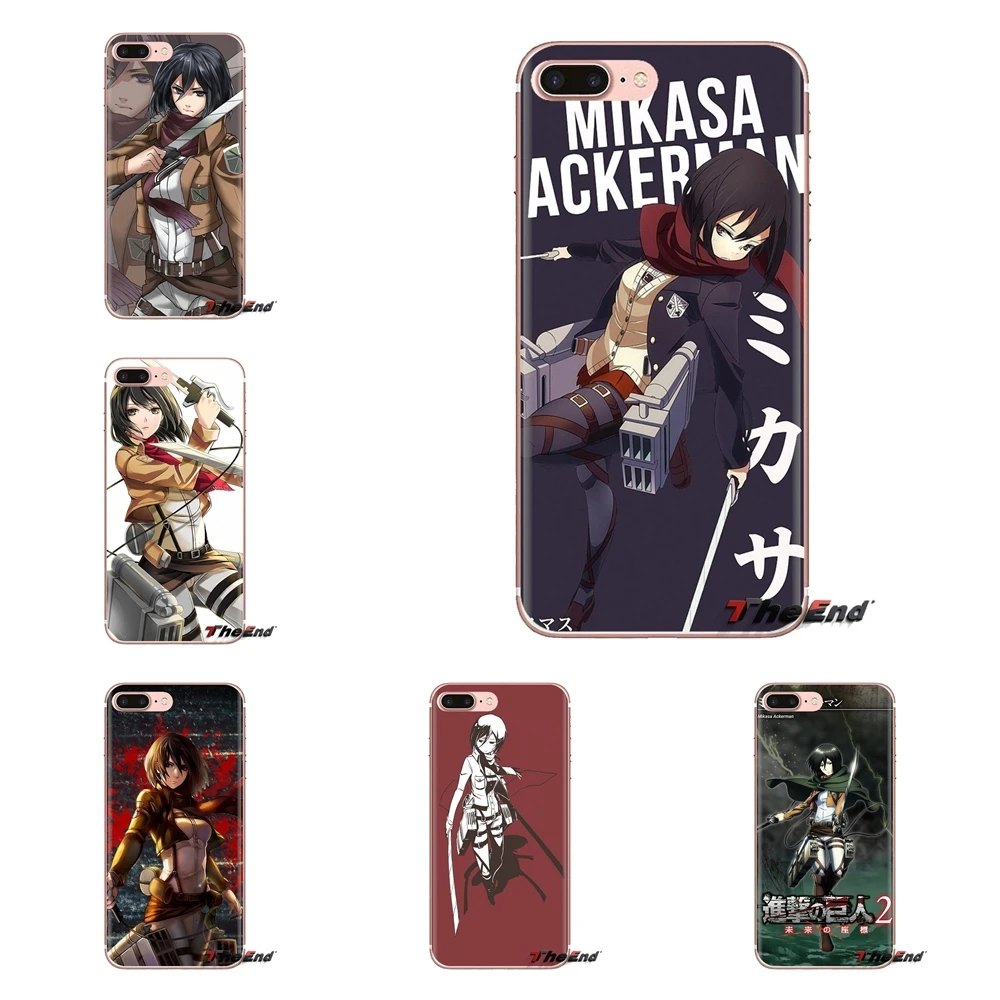 anime Attack on Titan Mikasa For Xiaomi Mi3 Samsung A10 A30 A40 A50 A60 A70 Galaxy S2 Note 2 Grand Core Prime Silicone Skin Case |