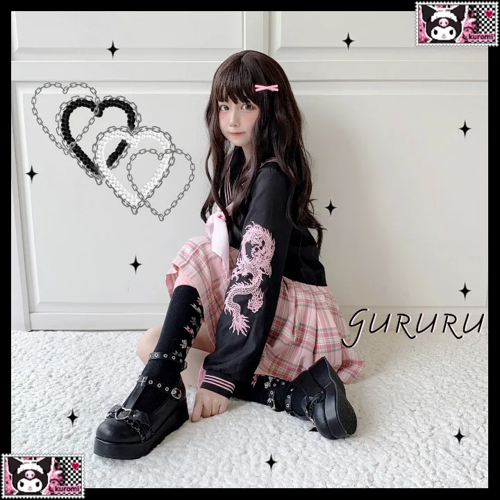 Kawaii Lolita Shoes - Dark Goth Punk Platform Demon Bat Style with Bowknot, 5.5cm High Heel for Cosplay image 5