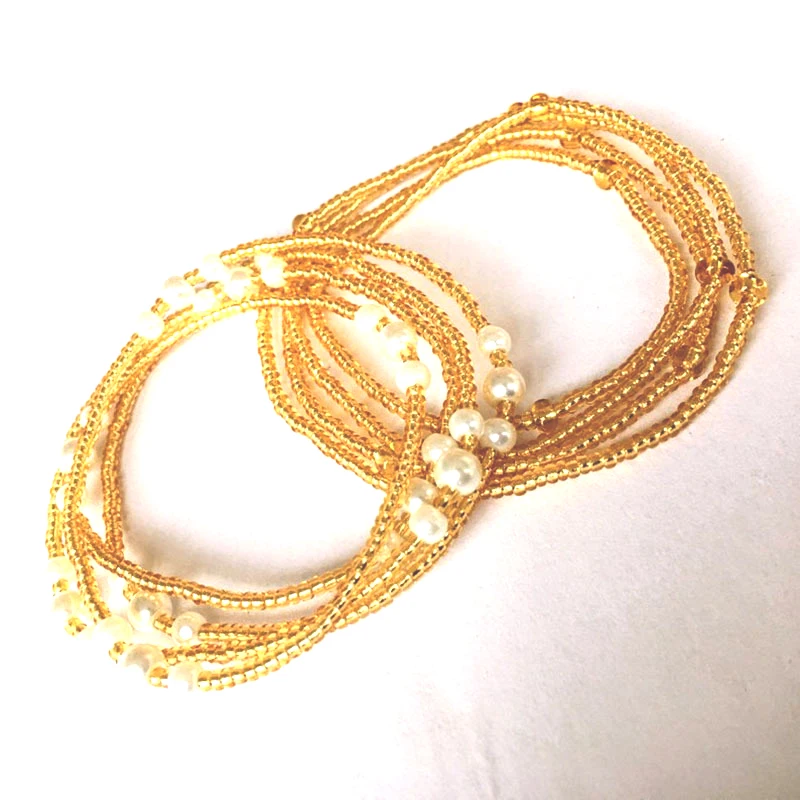 В богемном стиле с двойной ряд поясная цепочка жемчугом подходит для человека