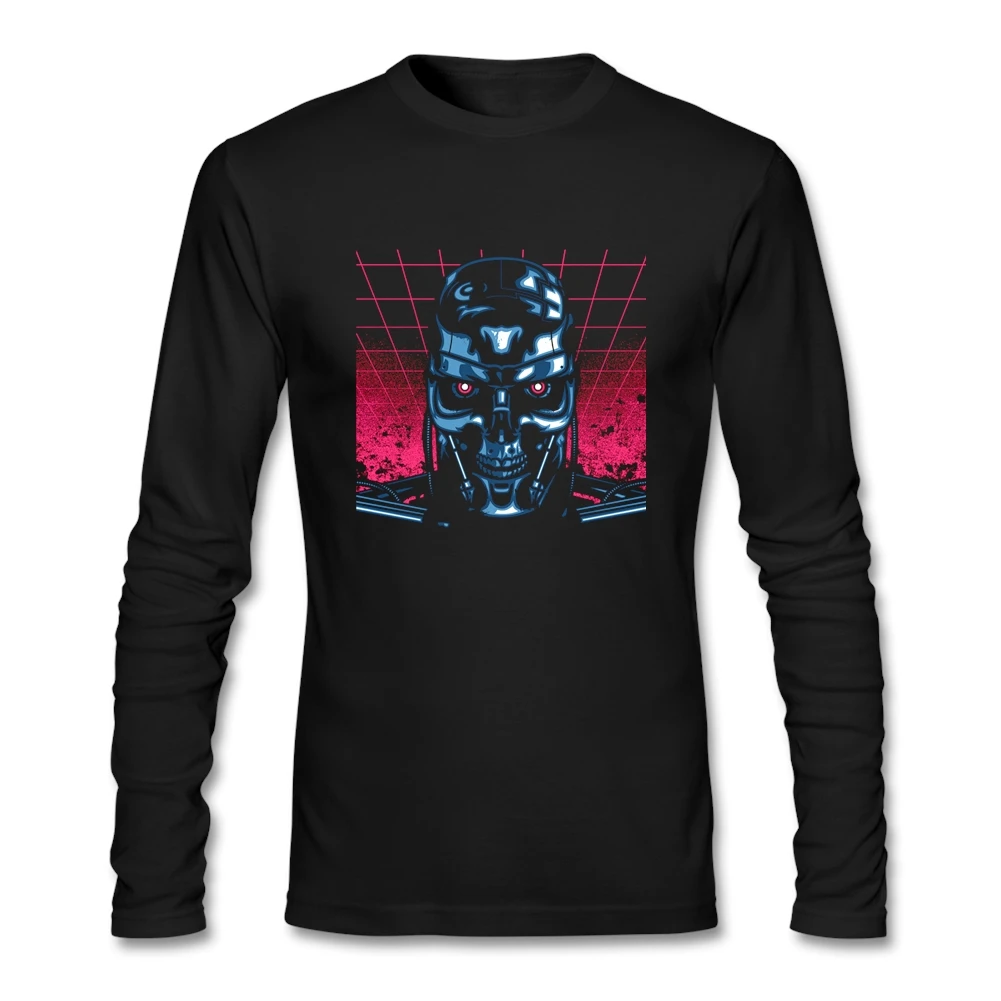 Футболка The Terminator мужская с длинным рукавом винтажный топ из органического
