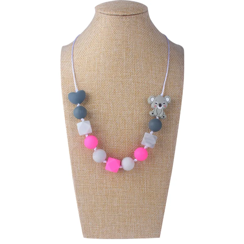 XCQGH Новые Детские Силиконовые Прорезыватели животных мамы ожерелье безопасные