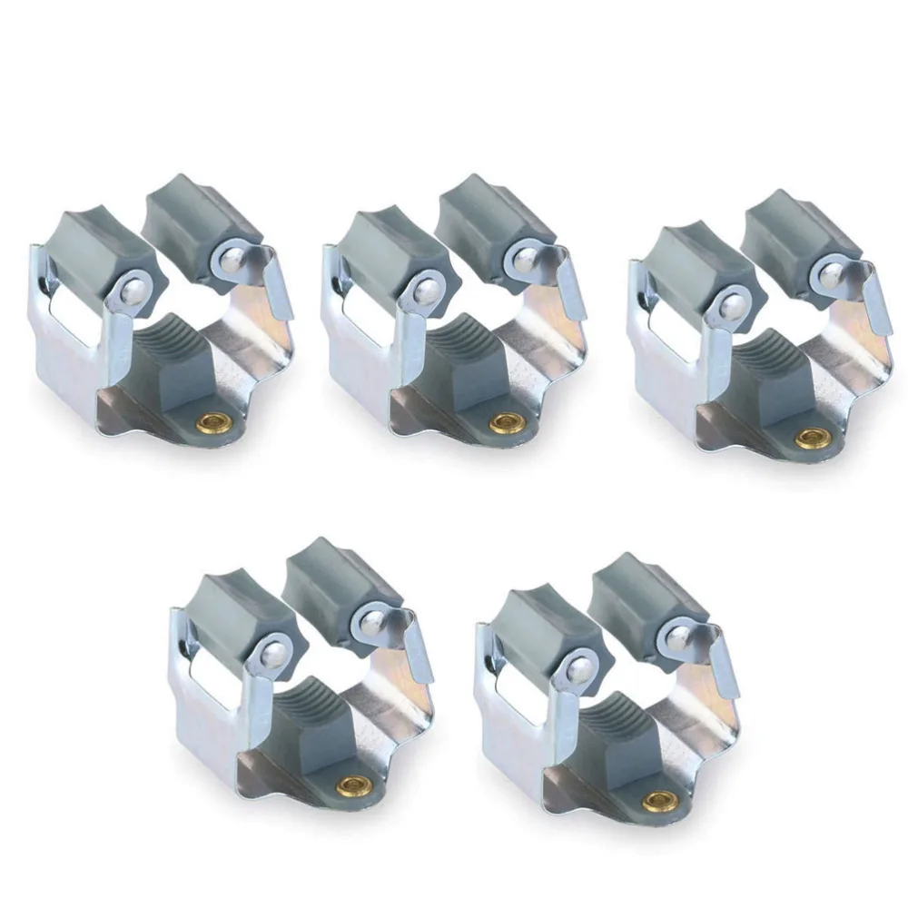 

10pcs Mop and Broom Holder Wall Mounted Garden Storage Rack (Grey)