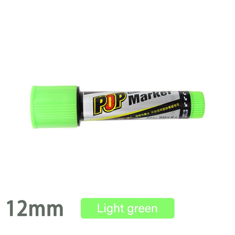 12mm Light green Несколько цветов Несколько ручек маркеры Кисть ручка ручная роспись плакат кисть фломастер на масляной основе может быть крашена поп-ручка - Цвет: 12mm Light green