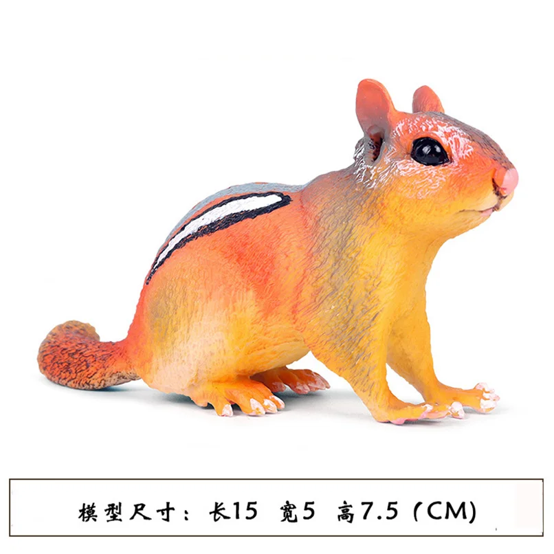 New Simulation Toys Solid Plastic Model Mouse Chipmunk Groundhog Squirrel Wild Animal World Decoration | Игрушки и хобби