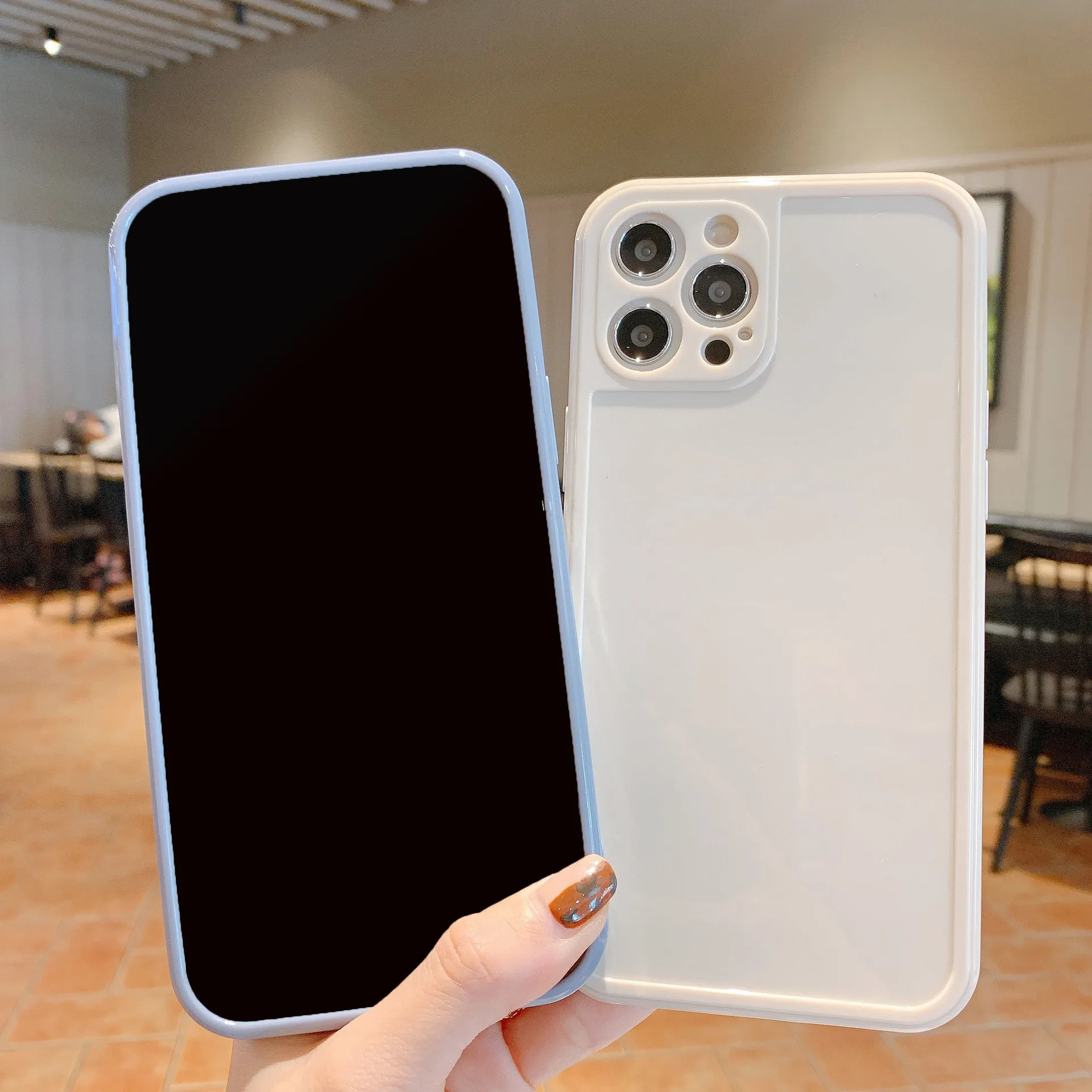 

Suitable for IPhone 12 Square Xsmax Case 8plus Candy Color Silicone Iphone 11 Phone Cases Soft Iphone Xr Case