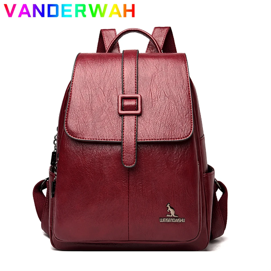 

Large Capacity Pu Leather Backpacks for School Teenagers Girls Casual Female Bagpack Luxury Designer Travel Bags for Women 2022