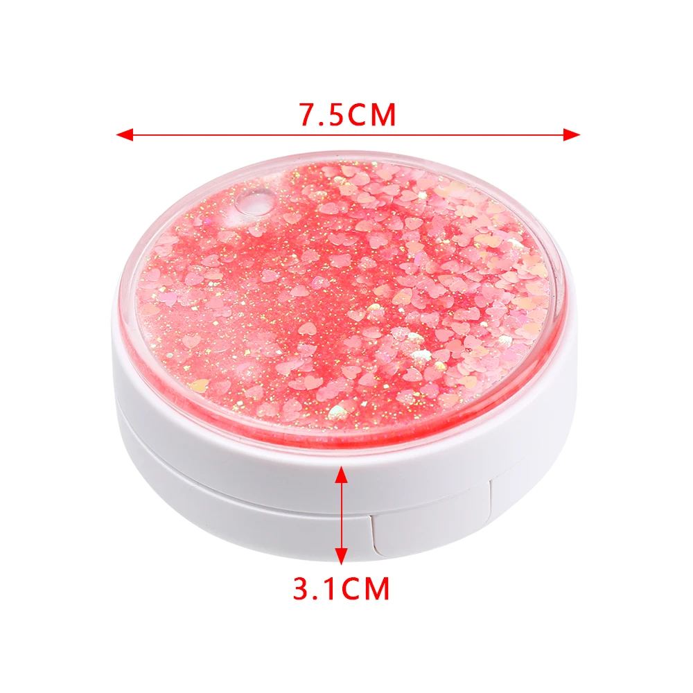 1 шт. модный портативный футляр для контактных линз блестящий круглый набор ухода