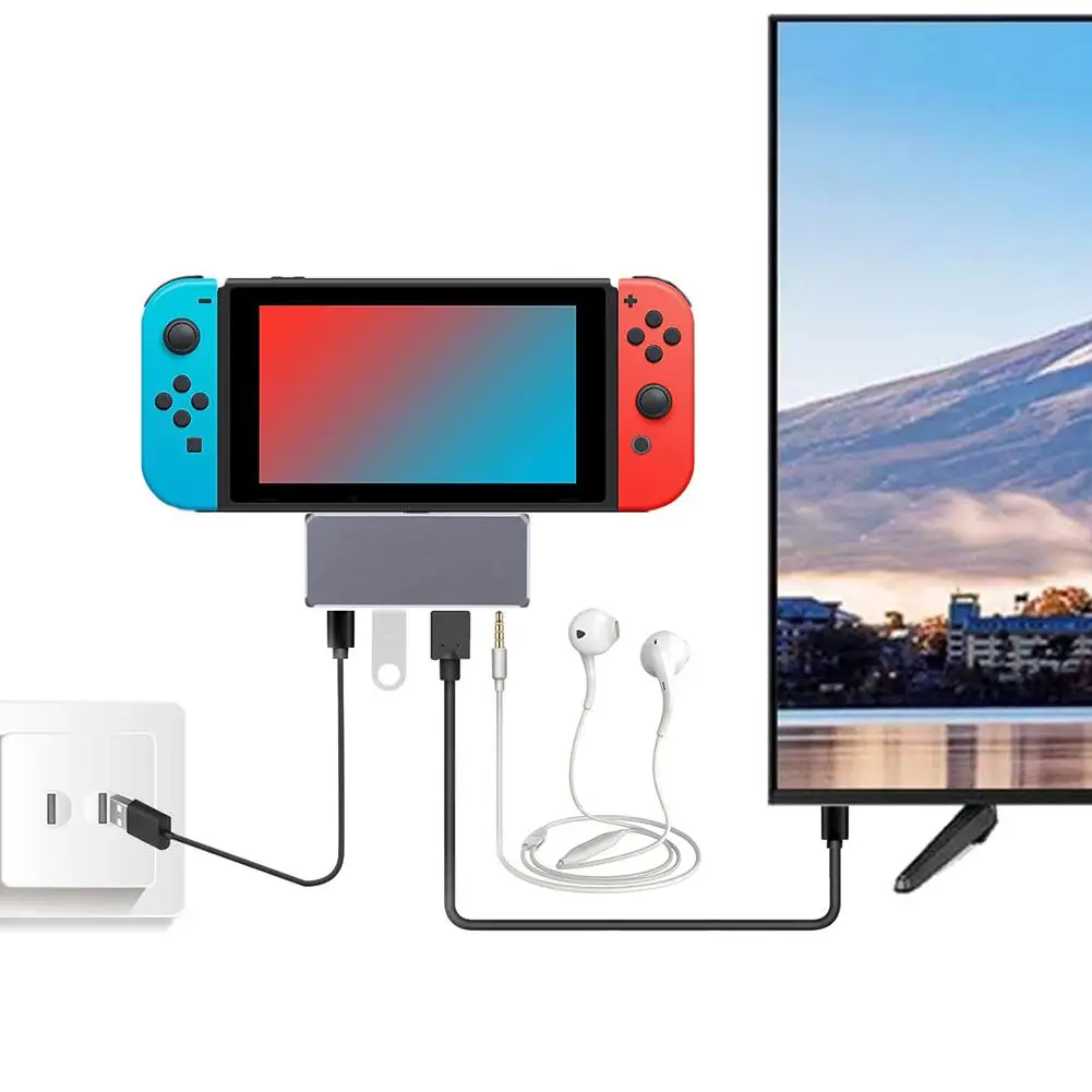 5 в 1 Type C 4K HDMI USB 3 0 зарядный концентратор адаптер конвертер для телефона ноутбука