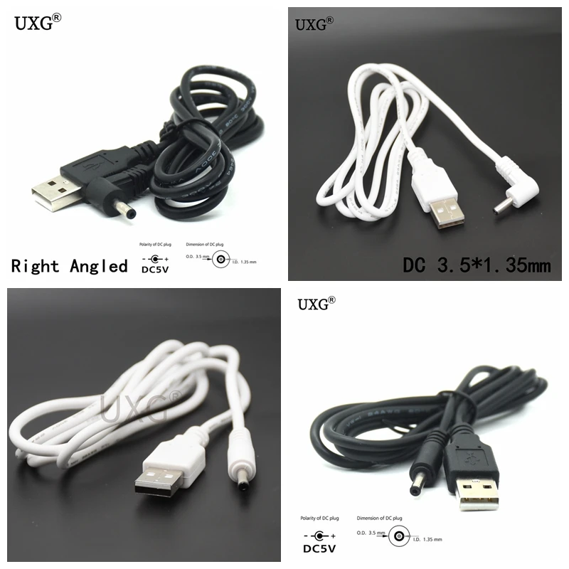 

90 right angle DC 2A Power Plug USB Convert To 3.5*1.35mm/DC 3.5*1.35 L Shape Right Angle Jack With Cord Connector Cable 1m 3ft