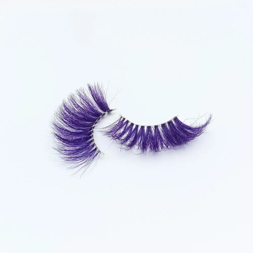 

3D Colored Mink Fake Eyelashes Stage Makeup Colorful False Eyelashes Thick Fluffy Eyelashes Extension Wholesale Mink Eyelashes