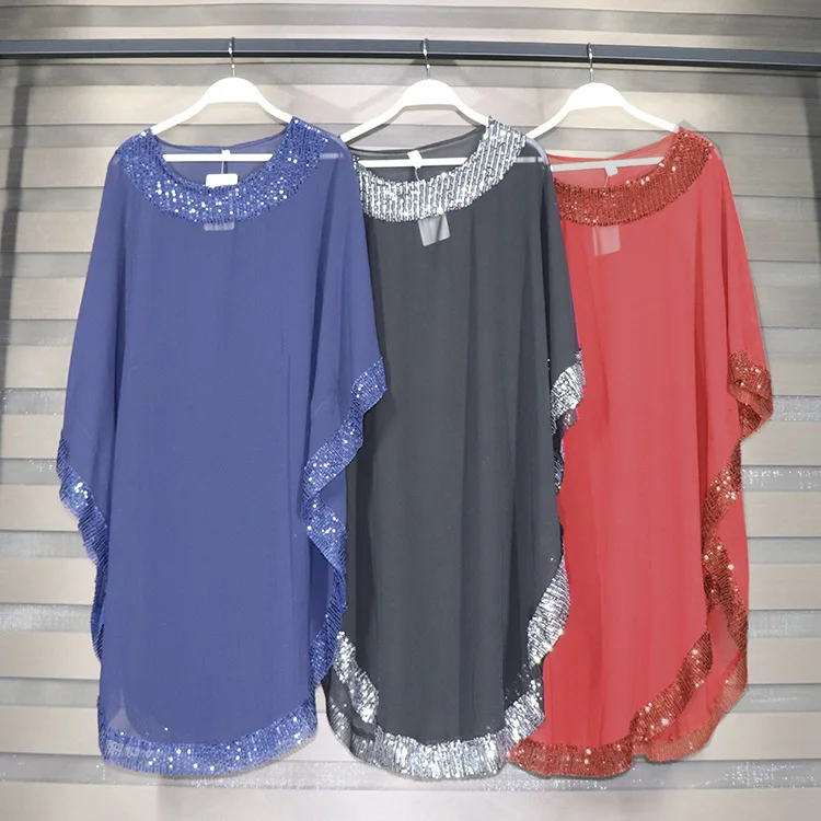 

Sparkling Sequins Women Three Piece Sets 2021 Spring Newest Solid Tank Tops High Waist Skinny Pants + O-Neck Georgette Outfits