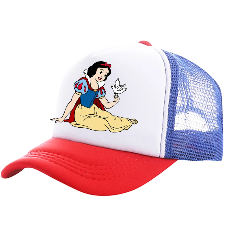 

Бейсболка унисекс, сетчатая бейсболка, дышащая, для мужчин и женщин, снепбек, Повседневная Спортивная Кепка, Белоснежка и семь гномов, на лет...