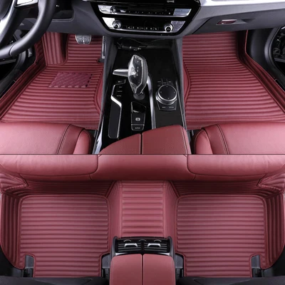 wine Red Автомобильные коврики на заказ для Volvo, все модели s60, s80, c30, s40, v40, v60, v70, xc60, xc70, xc90, 3D автомобильный Стайлинг, авто аксессуары - Название цвета: wine Red