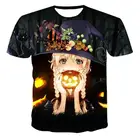 Новая футболка, высококачественные мужские и женские футболки, футболки для Хэллоуина с коротким рукавом и 3d принтом, рождественские праздничные мужские футболки
